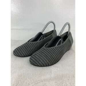 Eileen Fisher Gray Perforated Suede Slip-On Flats Size 7